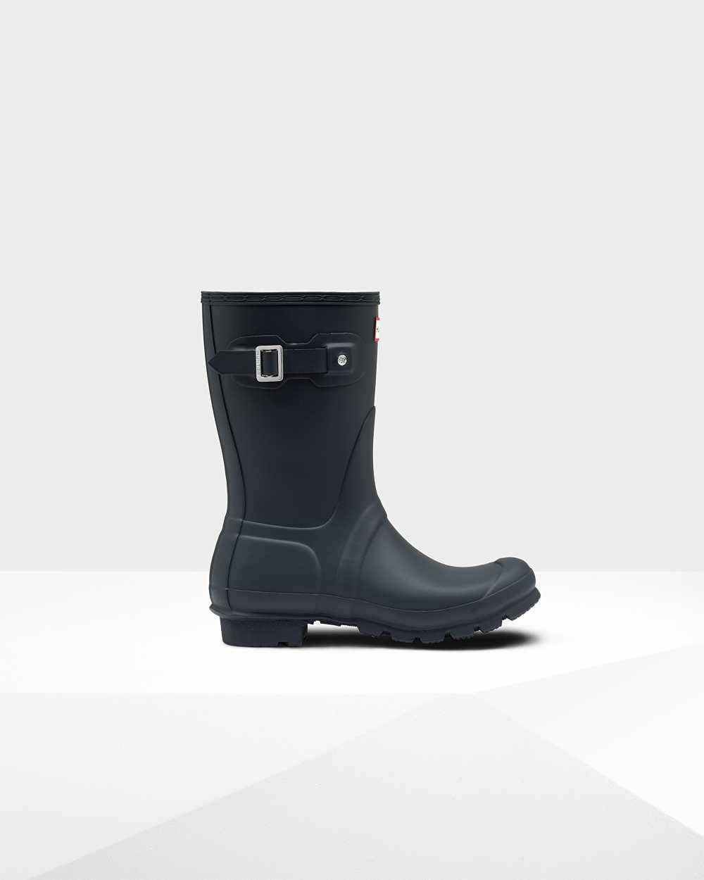 Womens Hunter Original Short Mid-Calf Rain Boots Navy | TINWCP-398